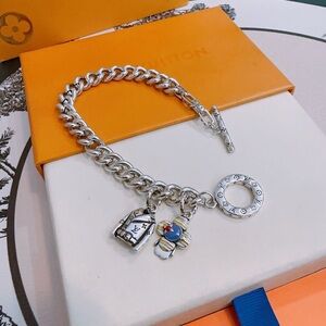 Louis Vuitton Silver Charm Bracelet